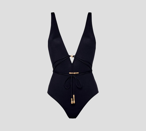 Eres - TRAJE DE BAÑO ENTERIZO CON DETALLES DORADOS