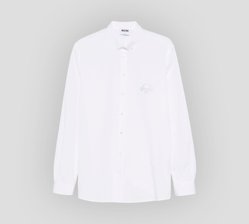 Moschino - CAMISA MANGA LARGA CON DETALLE MOSCHINO BORDADO