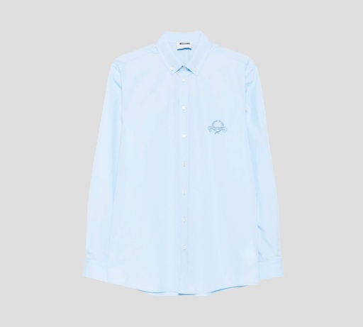 Moschino - CAMISA MANGA LARGA CON DETALLE MOSCHINO BORDADO