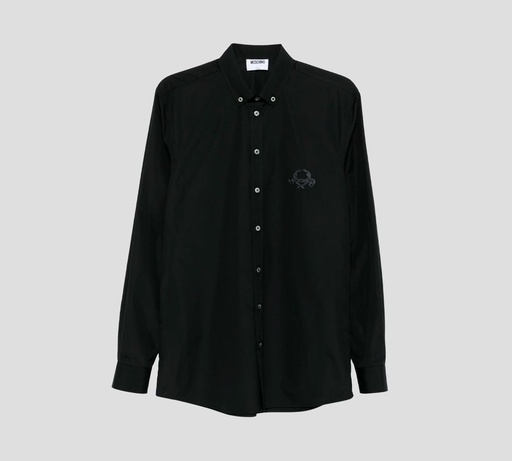 Moschino - CAMISA MANGA LARGA CON DETALLE MOSCHINO BORDADO
