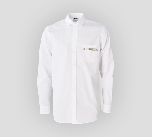 Moschino - CAMISA MANGA LARGA CON DETALLE MOSCHINO SOBRE BOLSILLO