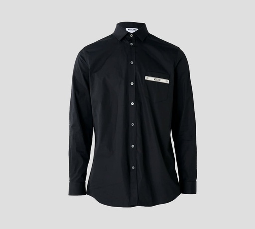 Moschino - CAMISA MANGA LARGA CON DETALLE MOSCHINO SOBRE BOLSILLO