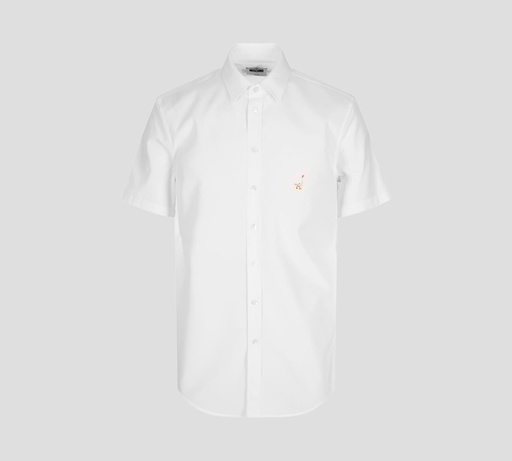 Moschino - CAMISA MANGA CORTA CON BORDADO DE GANZO