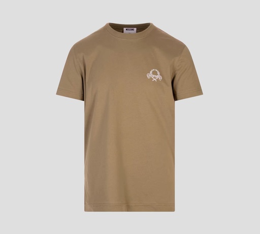 Moschino - FRANELA CUELLO REDONDO CON BORDADO SOBRE EL PECHO