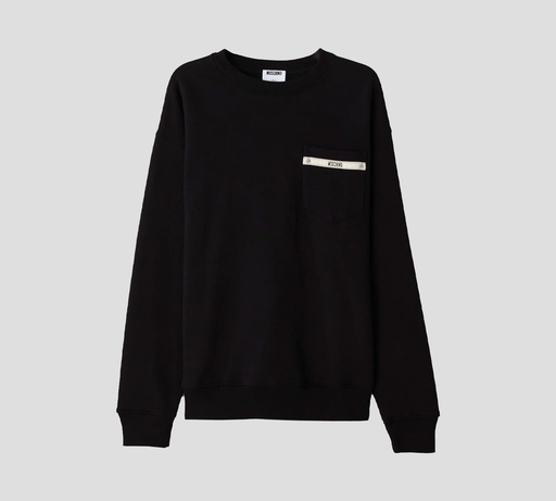 Moschino - SWEATER CUELLO REDONDO CON BOLSILLO Y DETALLE