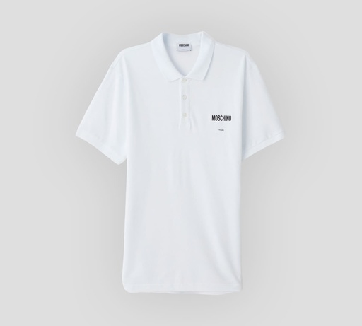 Moschino - POLO EN PUNTO PIQUÉ CON LOGO MILANO SOBRE EL PECHO