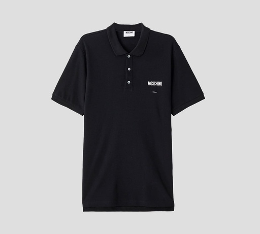 Moschino - POLO EN PUNTO PIQUÉ CON LOGO MILANO SOBRE EL PECHO