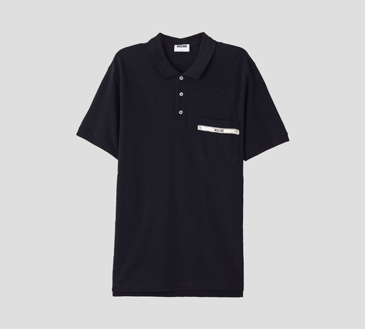 Moschino - POLO EN PUNTO PIQUÉ CON BOLSILLO Y DETALLE