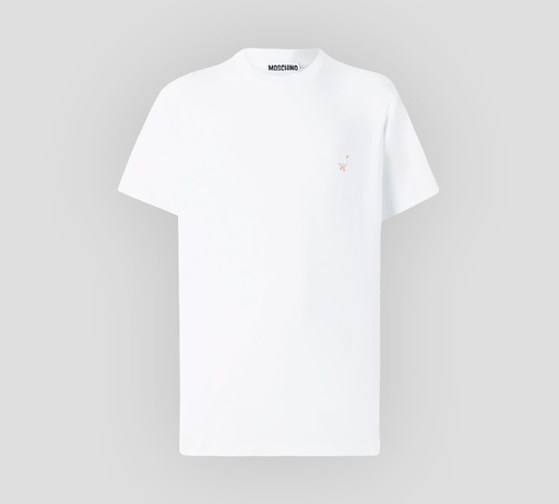 Moschino - FRANELA CUELLO REDONDO CON BORDADO DE GANZO