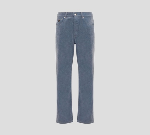 Moschino - JEAN CORTE RECTO CON DETALLE DE CUERO SOBRE BOLSILLO