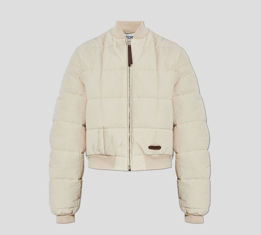 [A0618-5517-0045] Moschino - CHAQUETA BOMBER TALLE CORTO CON DETALLE EN CUERO