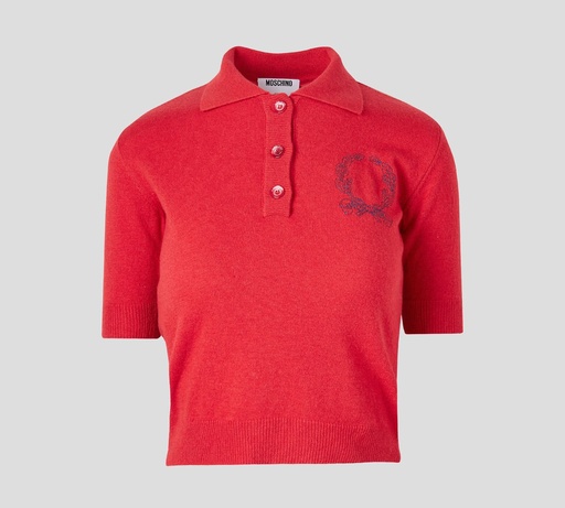 Moschino - POLO DE PUNTO CON DETALLE BORDADO