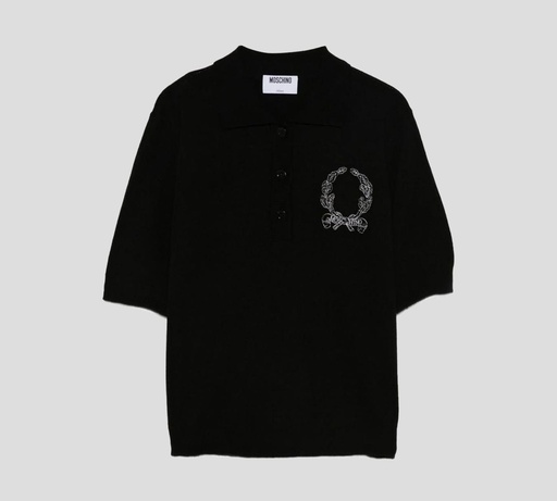 Moschino - POLO DE PUNTO CON DETALLE BORDADO