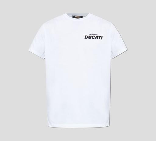 Dsquared2 x Ducati- FRANELA CUELLO REDONDO CON LOGO ESTAMPADO 