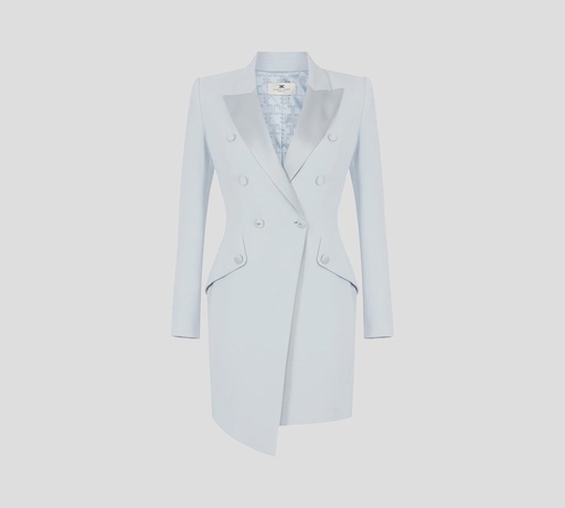 Elisabetta Franchi - VESTIDO TIPO BLAZER AZUL CLARO CON BOTONES