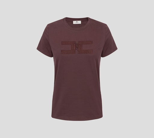 Elisabetta Franchi - FRANELA MERLOT CON LOGO BORDADO