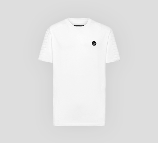 Philipp Plein - FRANELA BLANCA DE CUELLO REDONDO ESTILO MOTERO