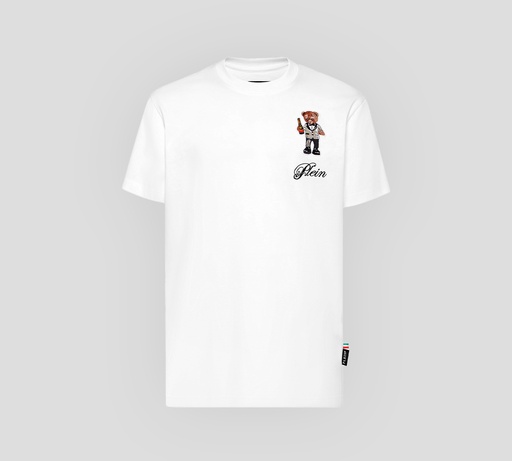 Philipp Plein - FRANELA BLANCA DE ALGODÓN GRUESO CON OSITO DE PELUCHE