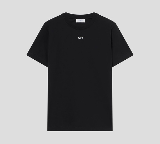 Off White - FRANELA CUELLO REDONDO NEGRA CON ESTAMPADO EN LA ESPALDA