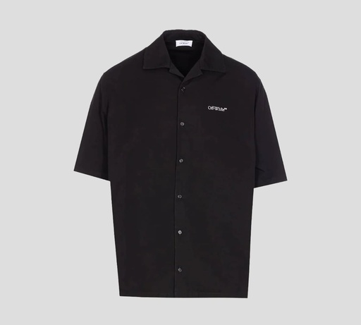 Off White - CAMISA MANGA CORTA NEGRA CON ESTAMPADO SOBRE LA ESPALDA