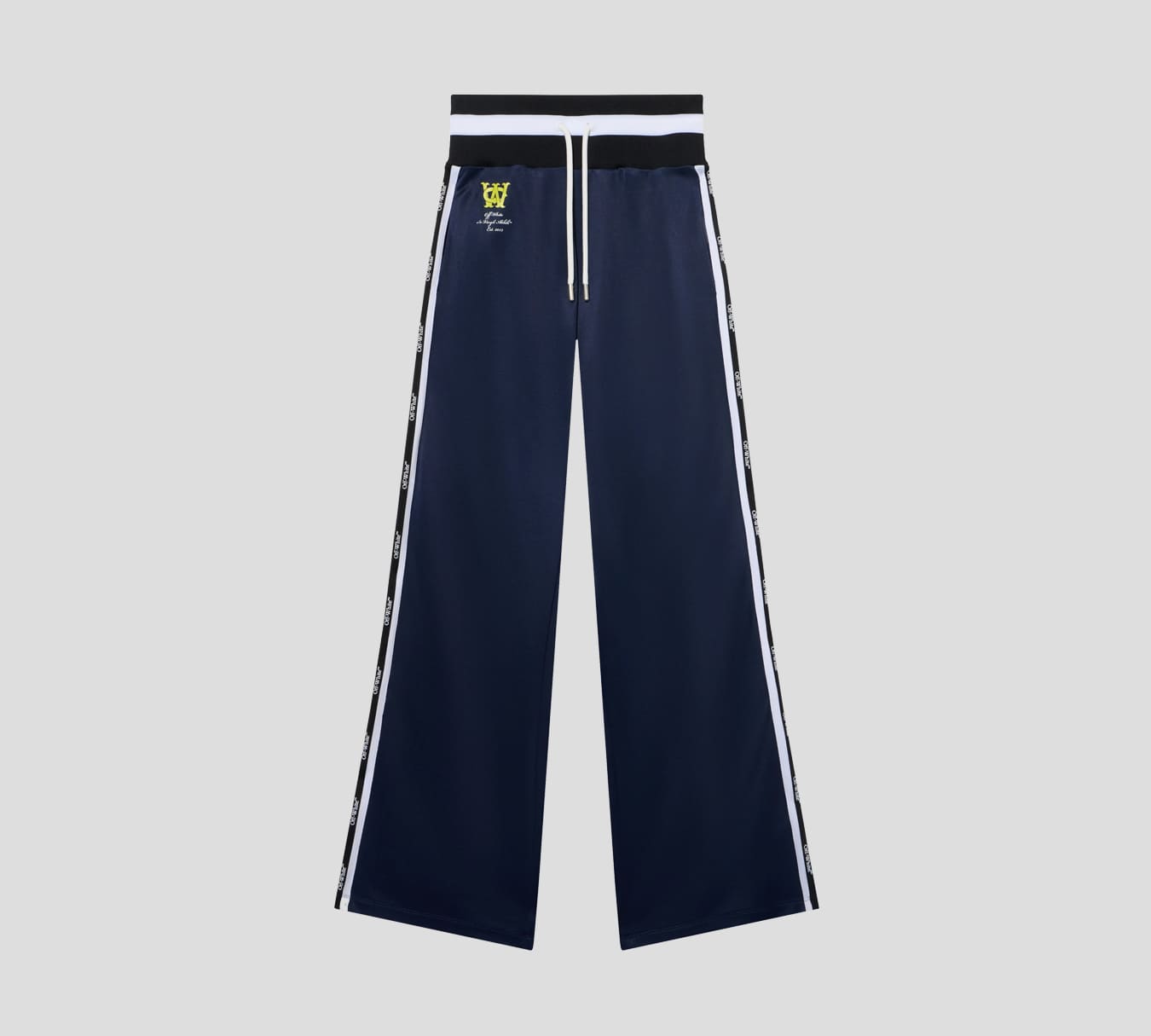 Off White - MONO RECTO AZUL OSCURO CON FRANJAS LATERALES NEGRAS Y BLANCAS