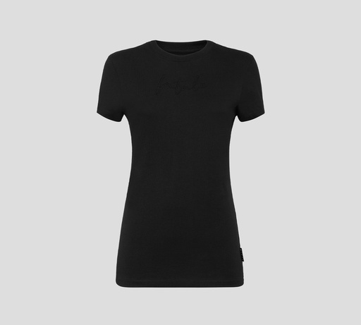 [AAEC-WTK3848-PJY002N-02] Philipp Plein - FRANELA NEGRA DE CORTE PURO 