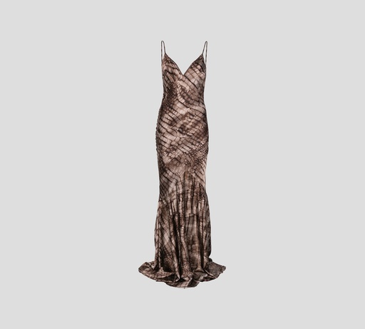Elisabetta Franchi - VESTIDO DE TIRAS CON ESTAMPADO DE CAIMAN
