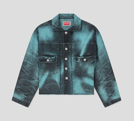 [FG52DV2626K7.62] Kenzo - CHAQUETA DE JEAN EFECTO CLARO OSCURO