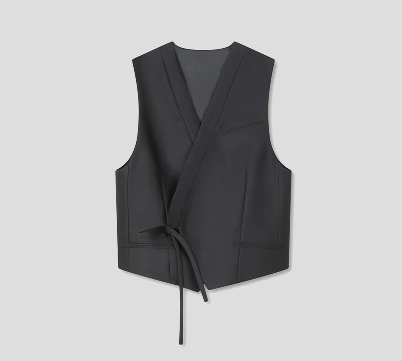 Kenzo - CHALECO NEGRO CORTE DE KIMONO