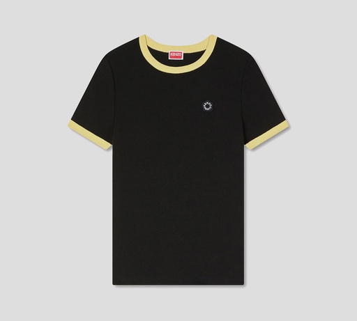 Kenzo - FRANELA NEGRA CON BORDES AMARILLOS