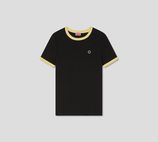 Kenzo - FRANELA NEGRA CON BORDES AMARILLOS
