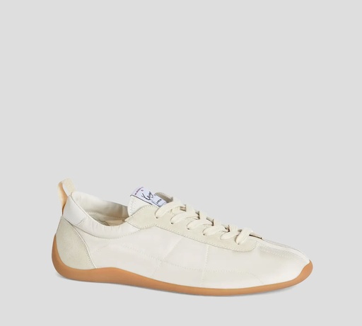 Kenzo - SNEAKERS CORTE BAJO BEIGE EN TELA IMPERMEABLE Y GAMUZA