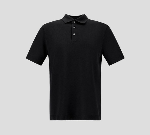 Herno - POLO CLÁSICA NEGRA EN ALGODÓN Y SPANDEX