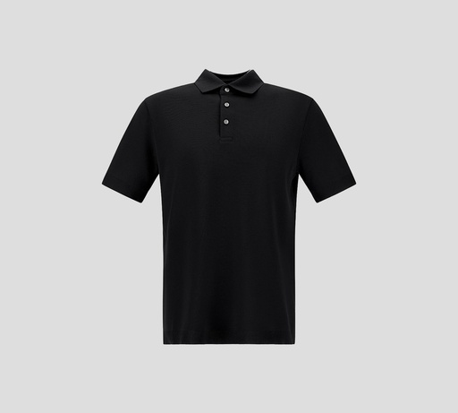Herno - POLO NEGRA DE ALGODÓN