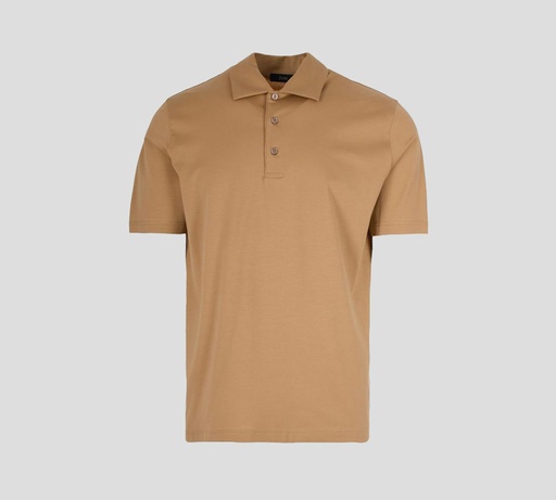 Herno - POLO CLÁSICA CAMEL EN ALGODÓN Y SPANDEX