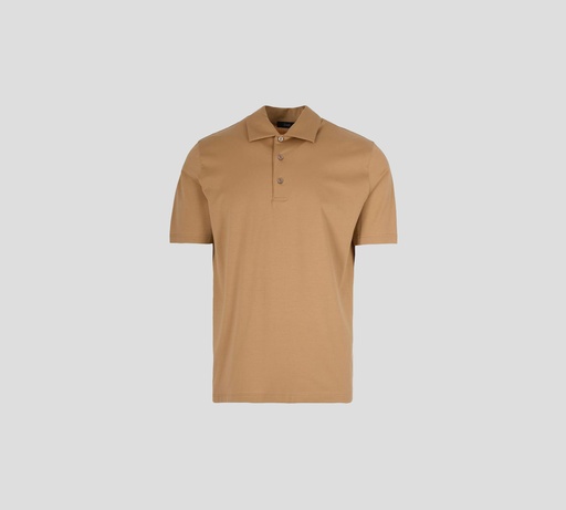 Herno - POLO MARRON CLARO DE ALGODÓN Y SPANDEX