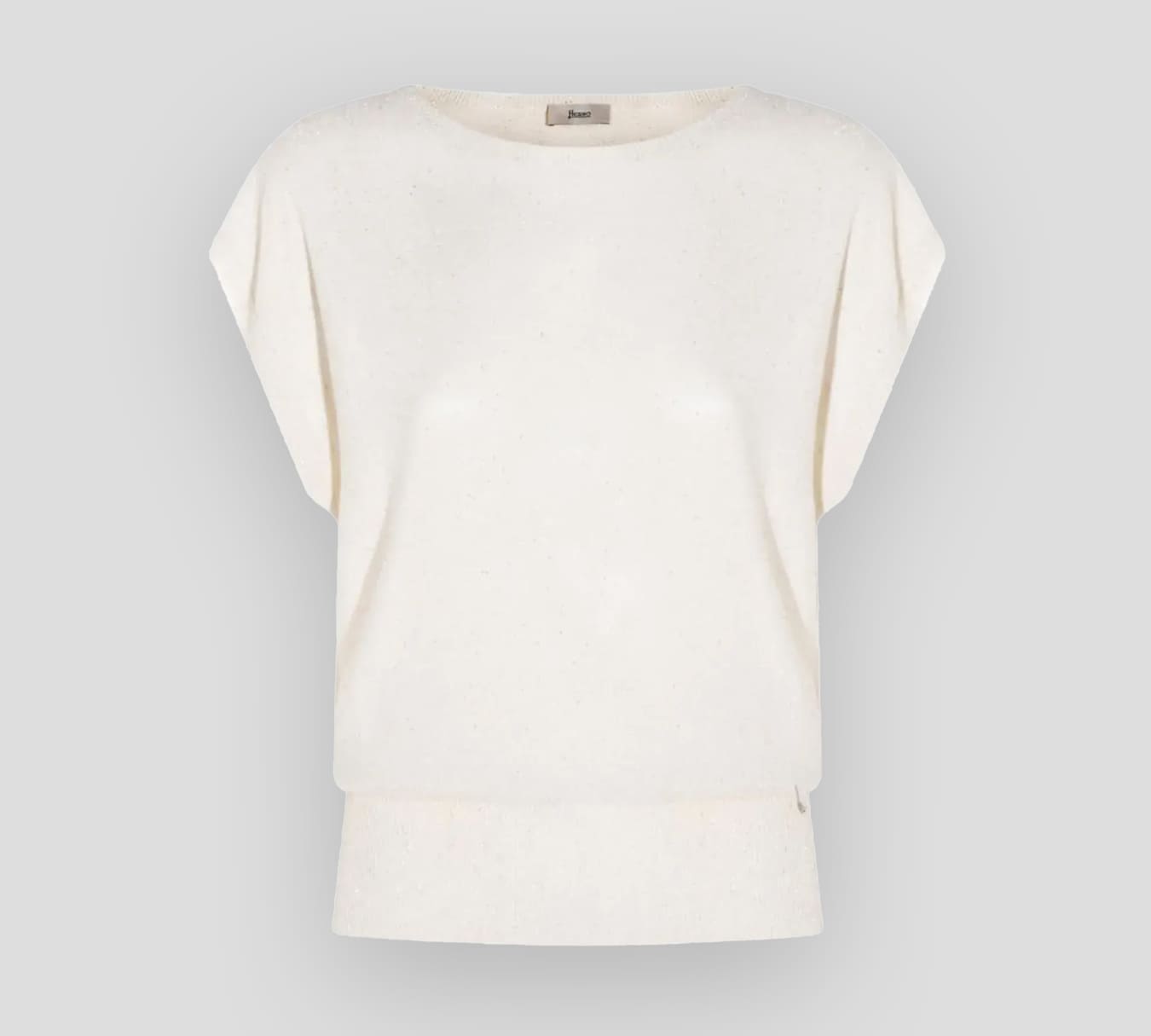 Herno - BLUSA BEIGE SIN MANGAS CON DETALLES DORADOS