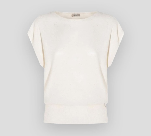 Herno - BLUSA BEIGE SIN MANGAS CON DETALLES DORADOS