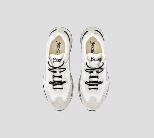 Herno - SNEAKERS DEPORTIVOS GRIS CON BLANCO Y LINEAS NEGRAS