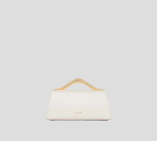 [B0010NS26-W0006-NL006] Elie Saab - CARTERA PETIT WAVE DE PIEL CON PARTE SUPERIOR METÁLICA DORADA