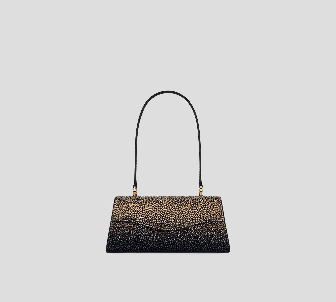 Elie Saab - CARTERA DE PIEL EPAULETTE CON ADORNOS DE CRISTAL COLOR DORADO
