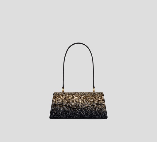 [B0017ES26-BKZ04-CNL01] Elie Saab - CARTERA DE PIEL EPAULETTE CON ADORNOS DE CRISTAL COLOR DORADO