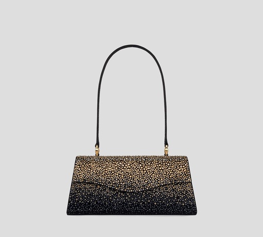 [B0017ES26-BKZ04-CNL01] Elie Saab - CARTERA DE PIEL EPAULETTE CON ADORNOS DE CRISTAL COLOR DORADO