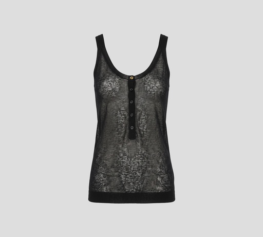 [TO269NR26-BK001-CK017] Elie Saab - TOP DE PUNTO NEGRO