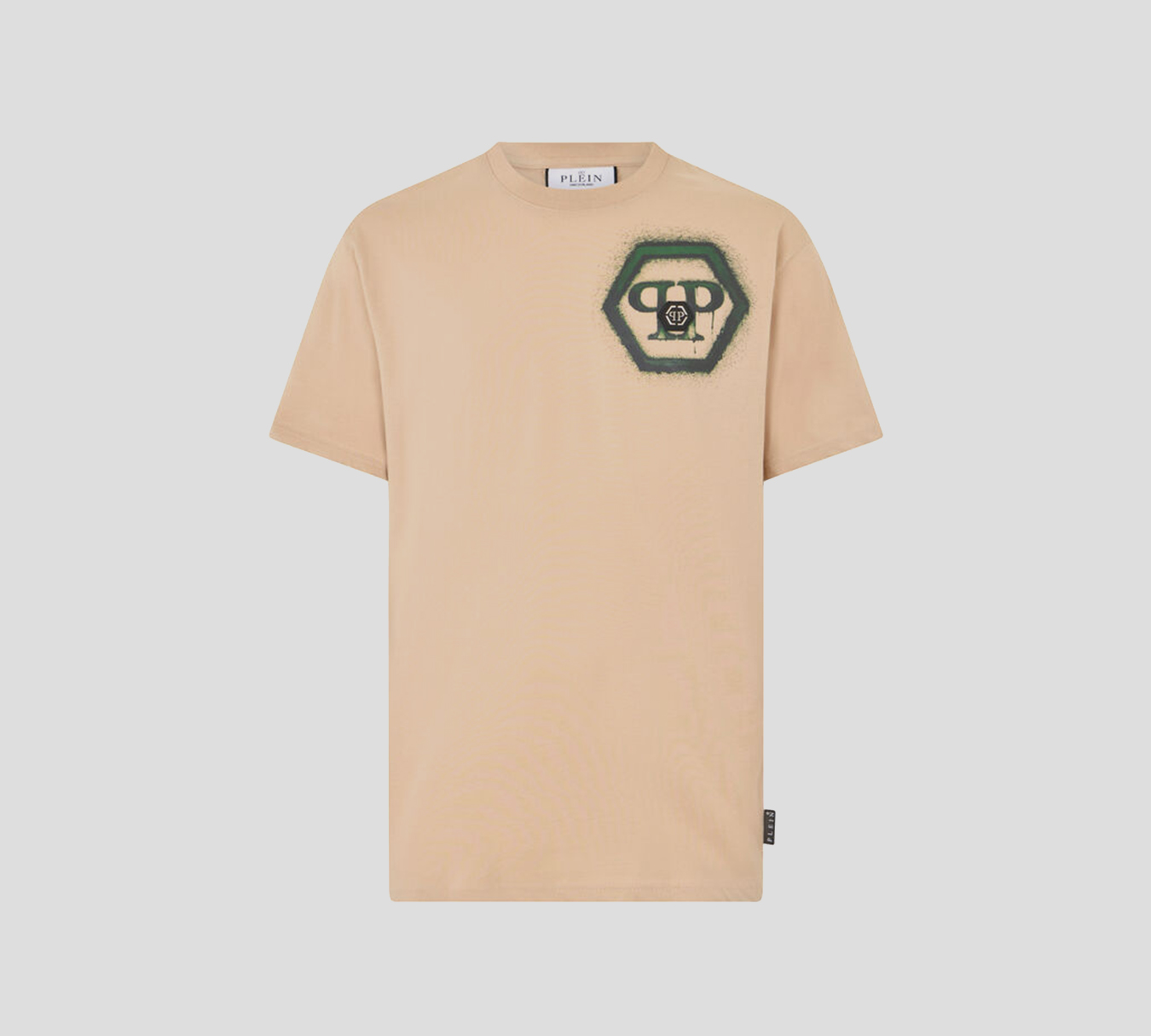Philipp Plein - FRANELA BEIGE CON ESTAMPADO SPRAY