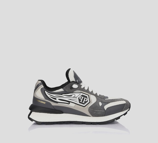 Philipp Plein - SNEAKERS BLANCOS CON GRIS Y TRENZAS BLANCAS