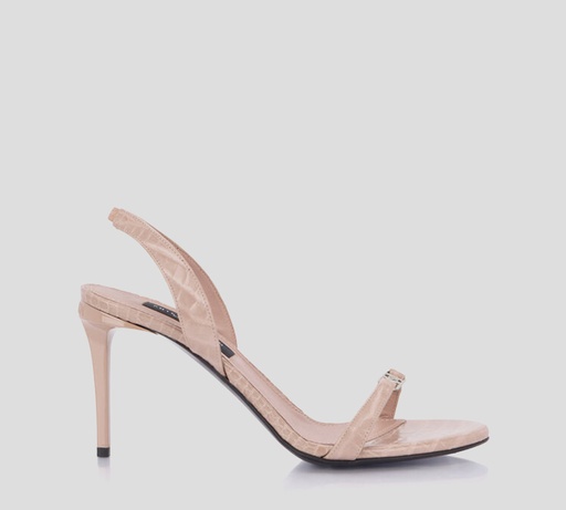 Philipp Plein - SANDALIA BEIGE DE TACON FINO