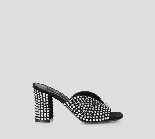 Philipp Plein - SANDALIAS NEGRAS DE TACON BAJO CON PEDRERIA