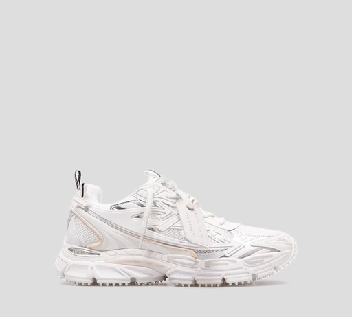 Off White - SNEAKER DEPORTIVO "BE RIGHT BACK" PLATEADO CON BLANCO