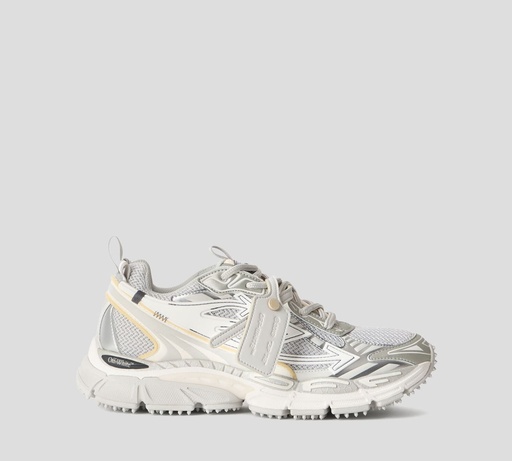 Off White - SNEAKER DEPORTIVO "BE RIGHT BACK" PLATEADO CON BLANCO